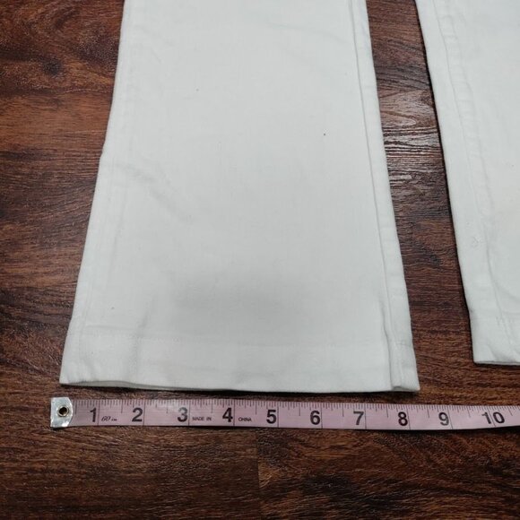 Banana Republic White Low Rise Twee Relaxed Trouser Women's Size 25 - Picture 16 of 16